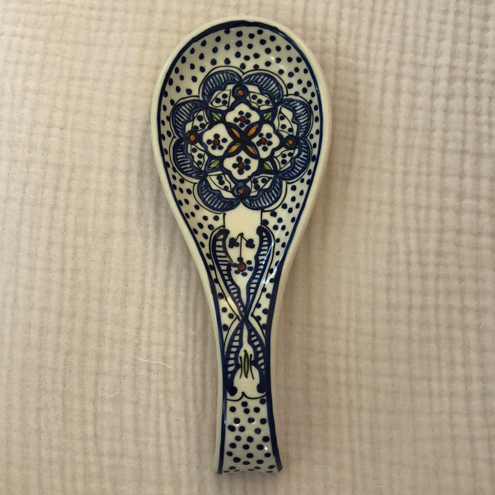 World Marker painted spoon rest